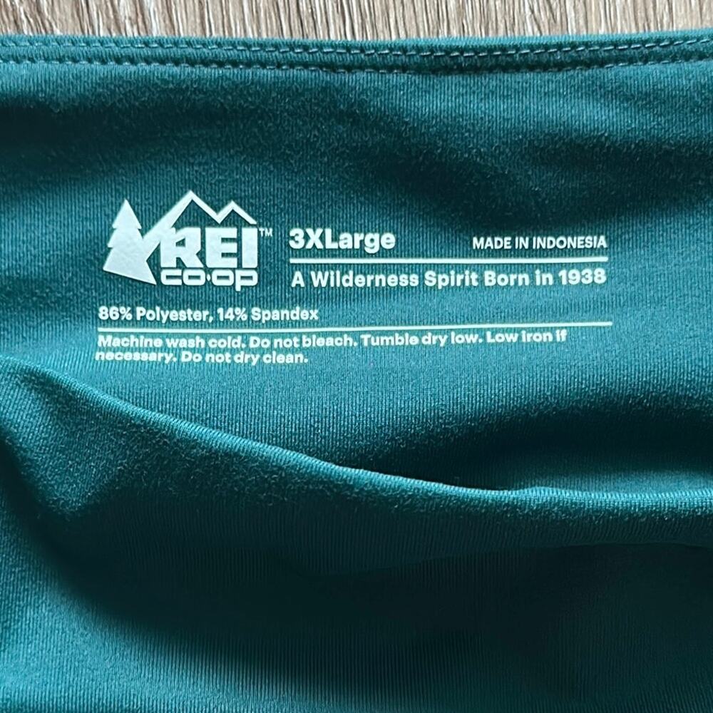 REI Active Pursuits 7/8 Tights Emerald Green Size 3X High Waist Workout Leggings - Picture 2 of 4